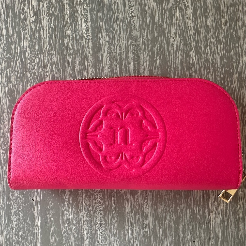 Nanette Lepore Fuchsia Embossed Wallet